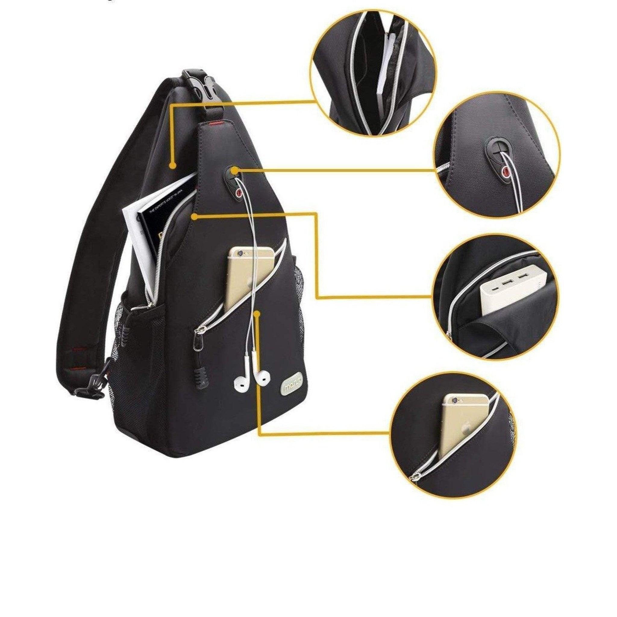 FR Fashion Co. 15" Modern Anti-Theft Crossbody Sling Bag - FR Fashion Co. 