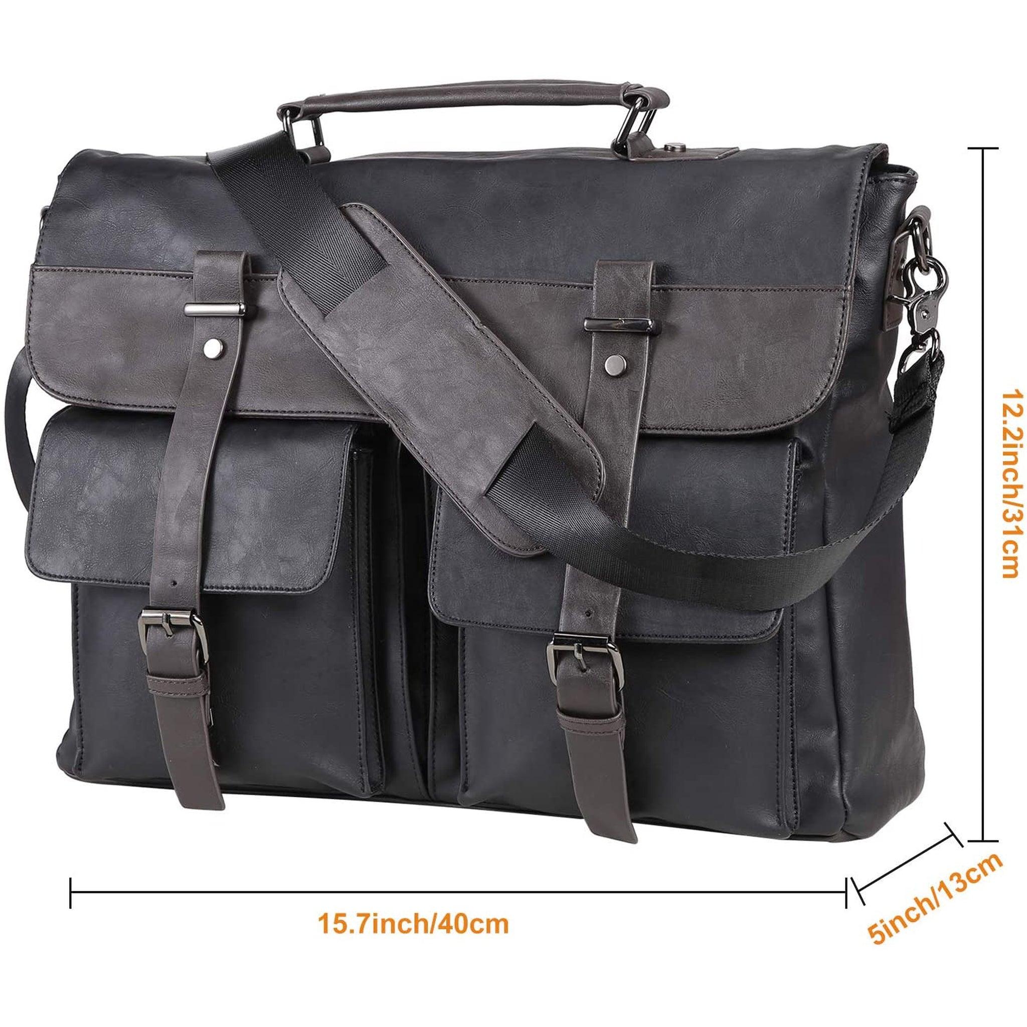 Fashionable Leather Messenger Bag - FR Fashion Co.