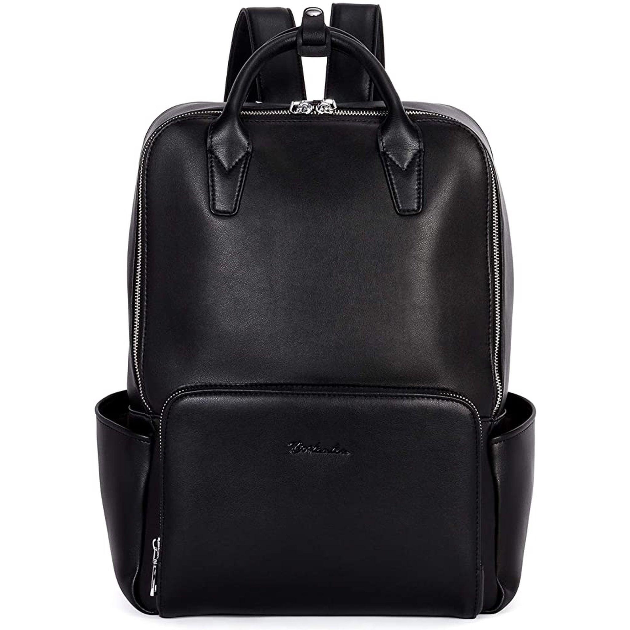 Women's Polyester Lining Leather Backpack - FR Fashion Co.