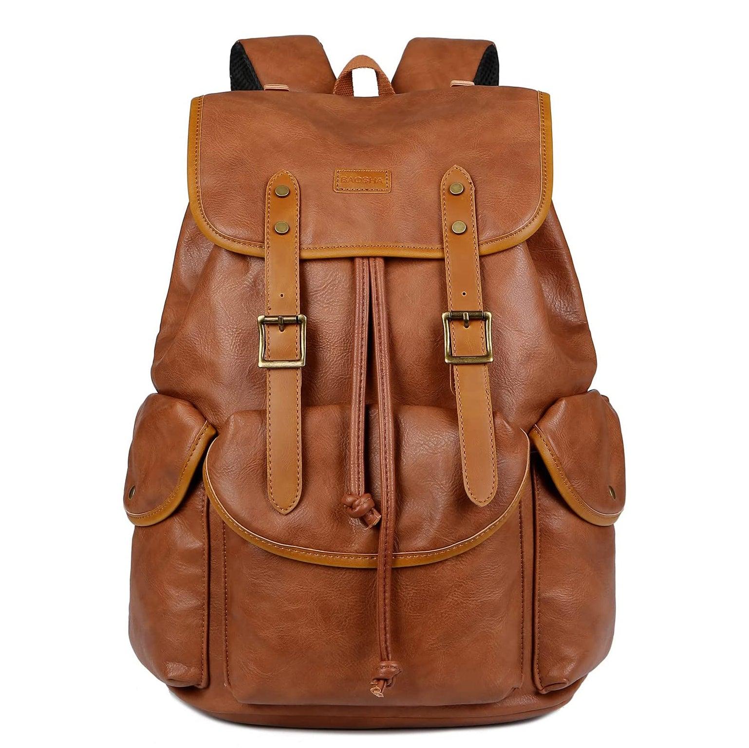 Premium Leather Flap Cover Backpack - FR Fashion Co.