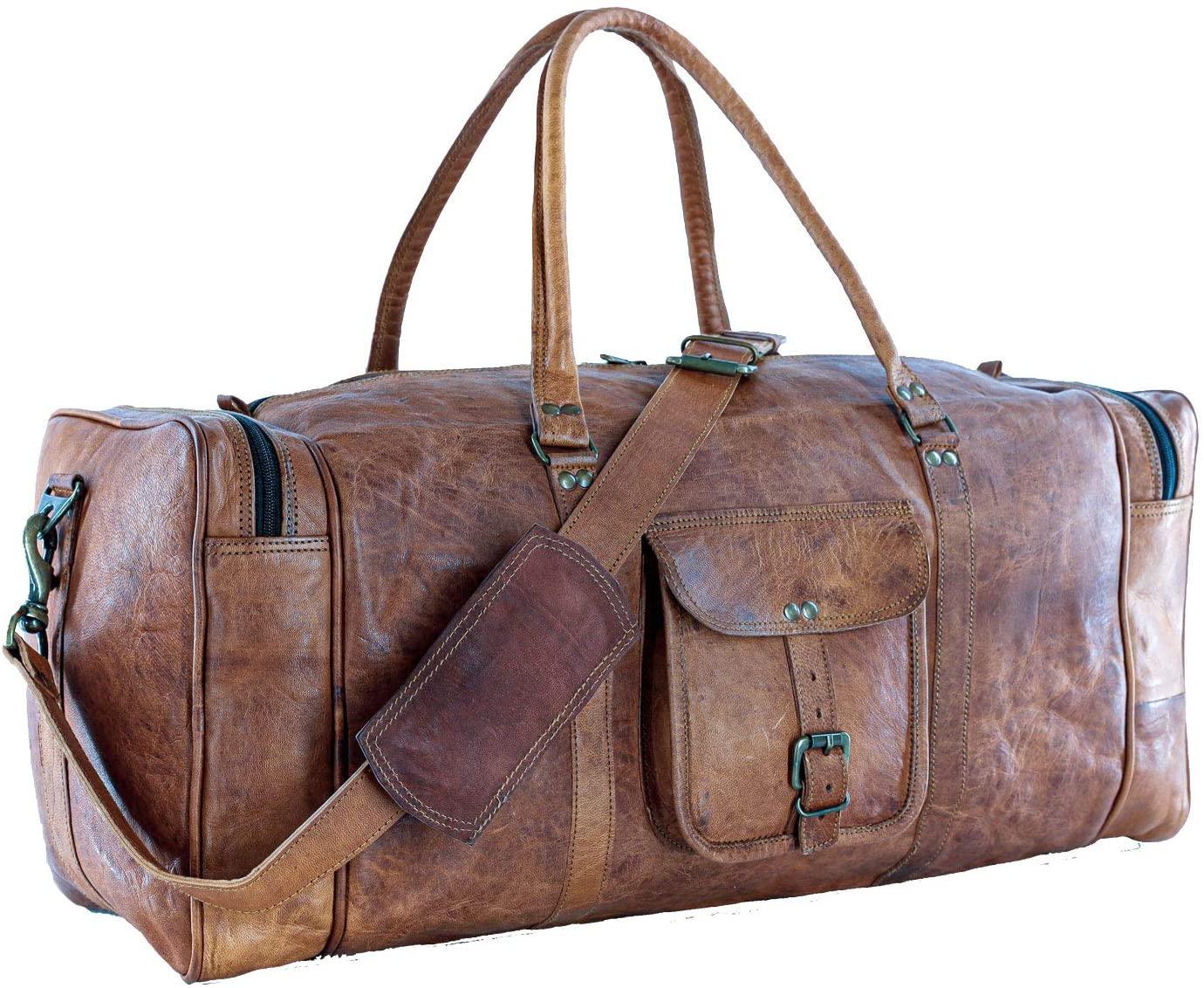 Full Grain Leather Duffel Bag - FR Fashion Co.