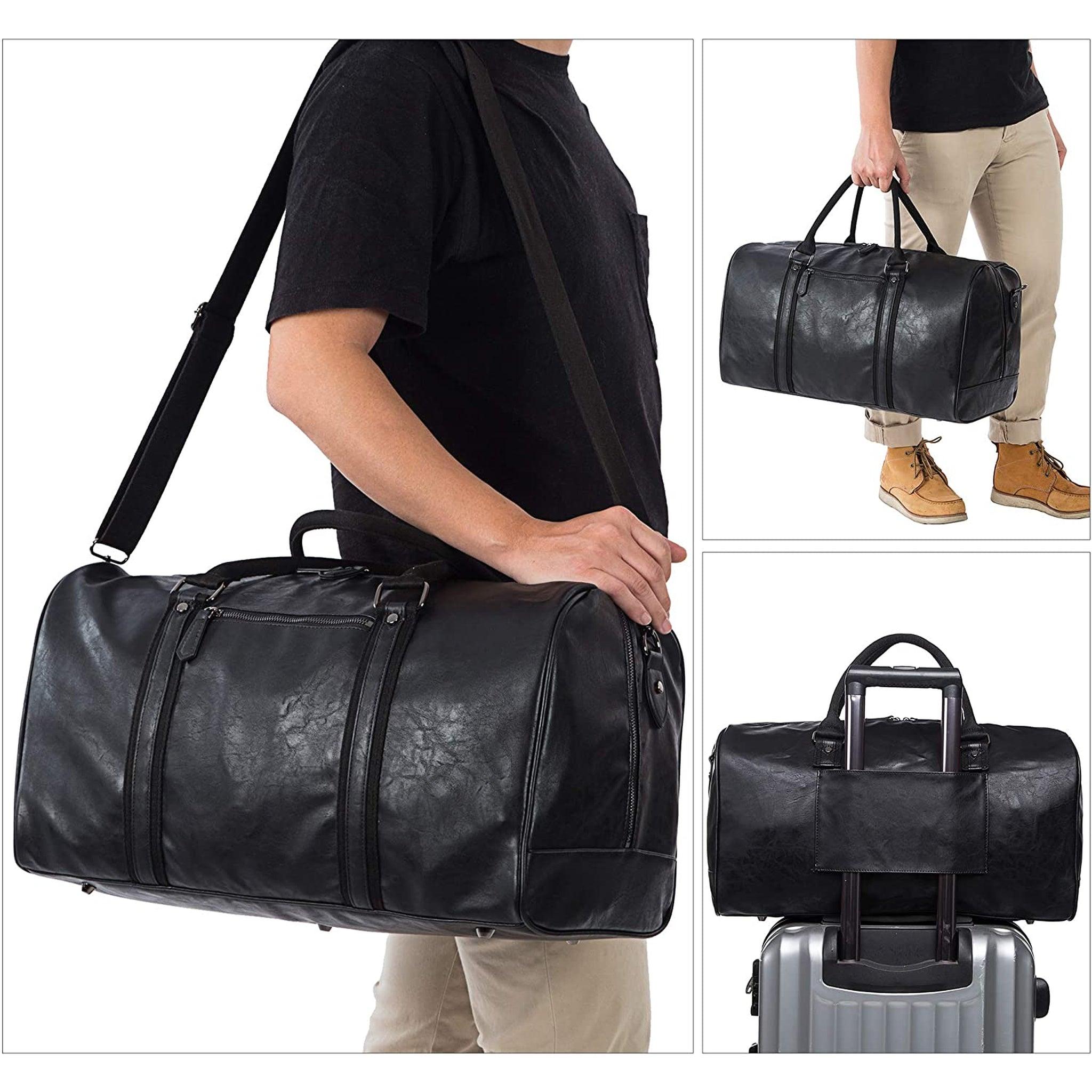 Premium Leather Duffle Bag - FR Fashion Co.
