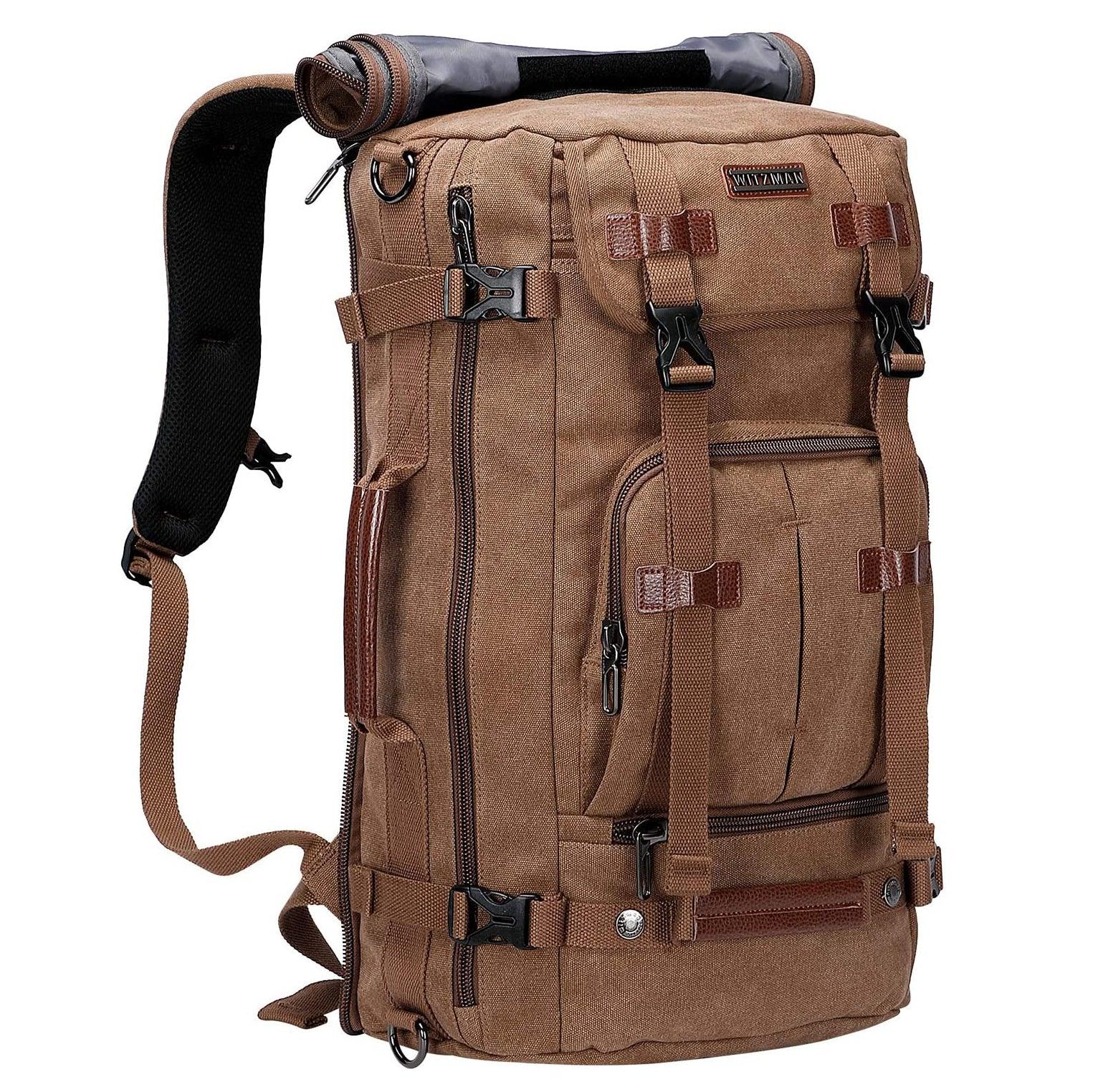Men's Leather Convertible Shoulder Backpack - FR Fashion Co.