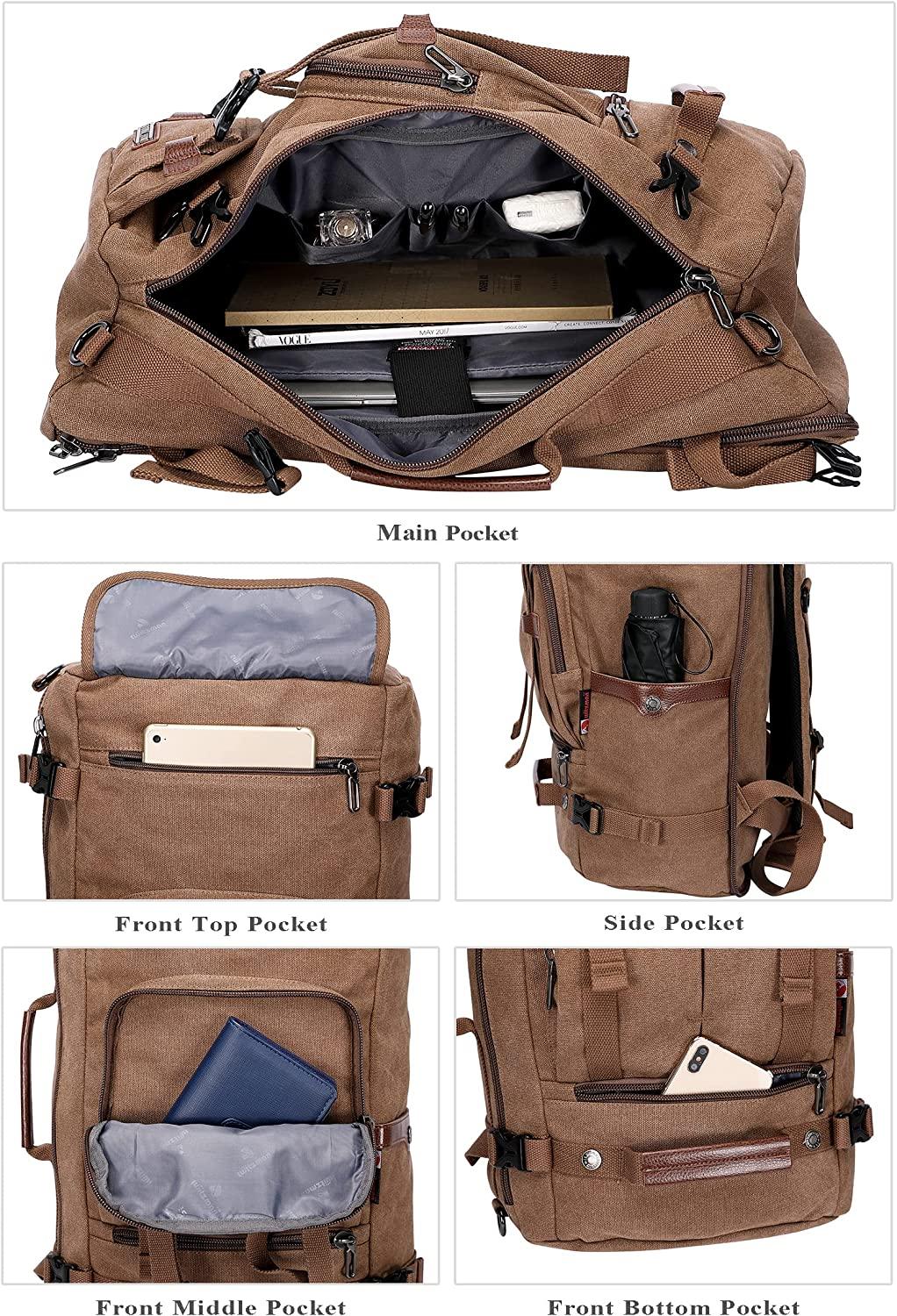 Men's Leather Convertible Shoulder Backpack - FR Fashion Co.