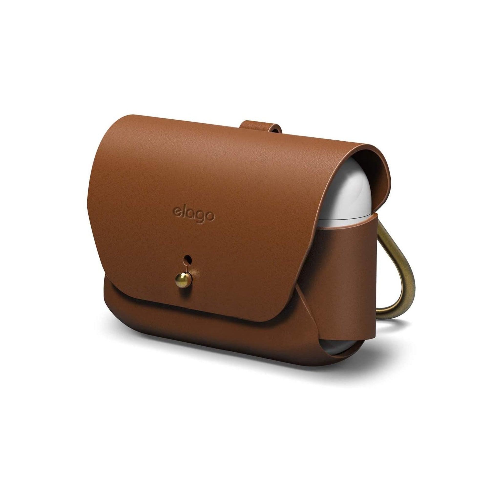 Leather Case with Brass Keychain Compatible with Apple AirPods Pro - FR Fashion Co.