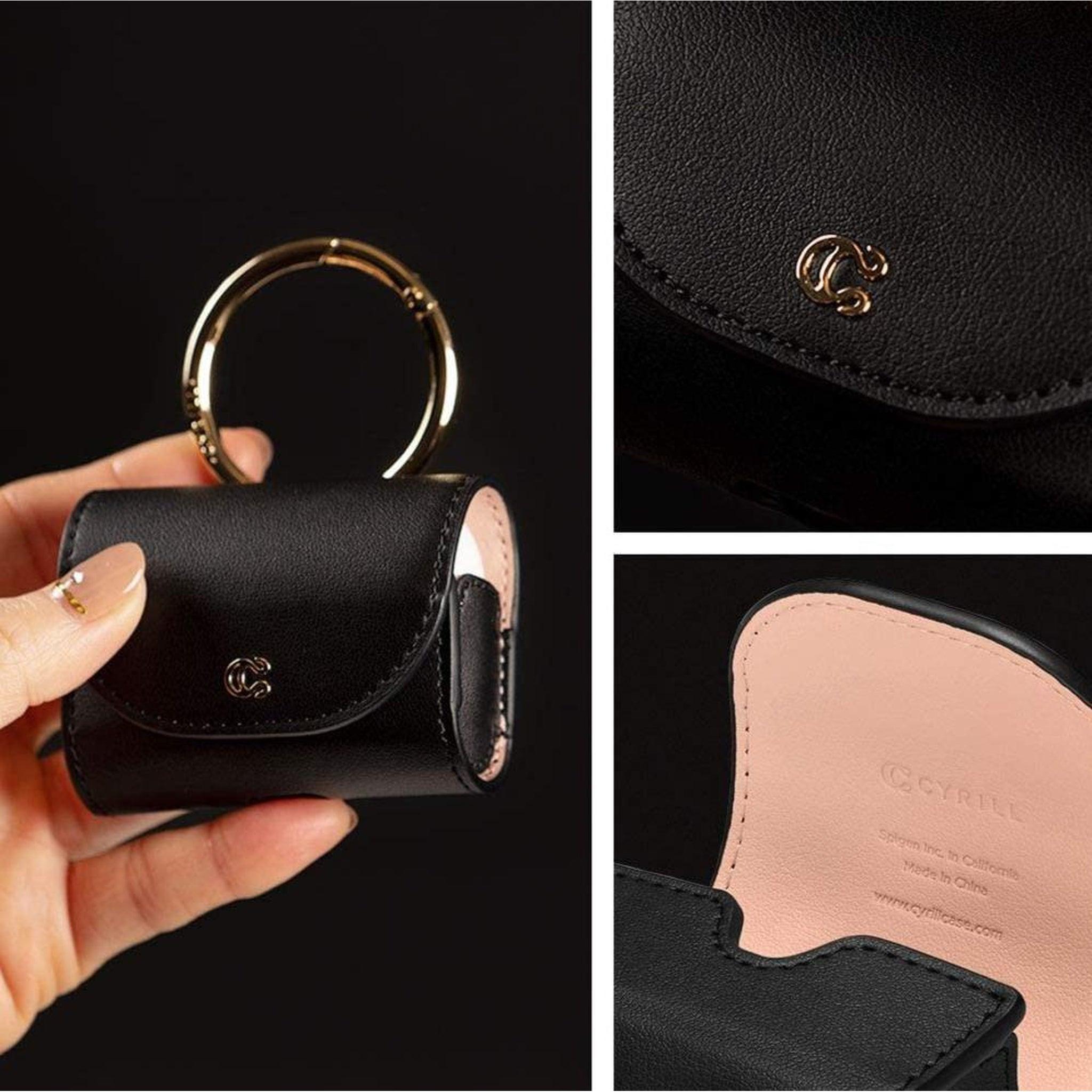 Leather Case with Gold Keychain Compatible with Apple AirPods Pro - FR Fashion Co.
