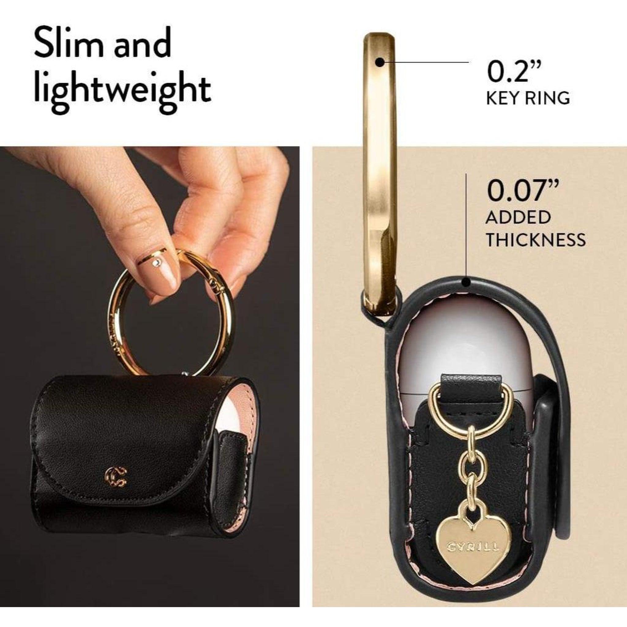 Leather Case with Gold Keychain Compatible with Apple AirPods Pro - FR Fashion Co.