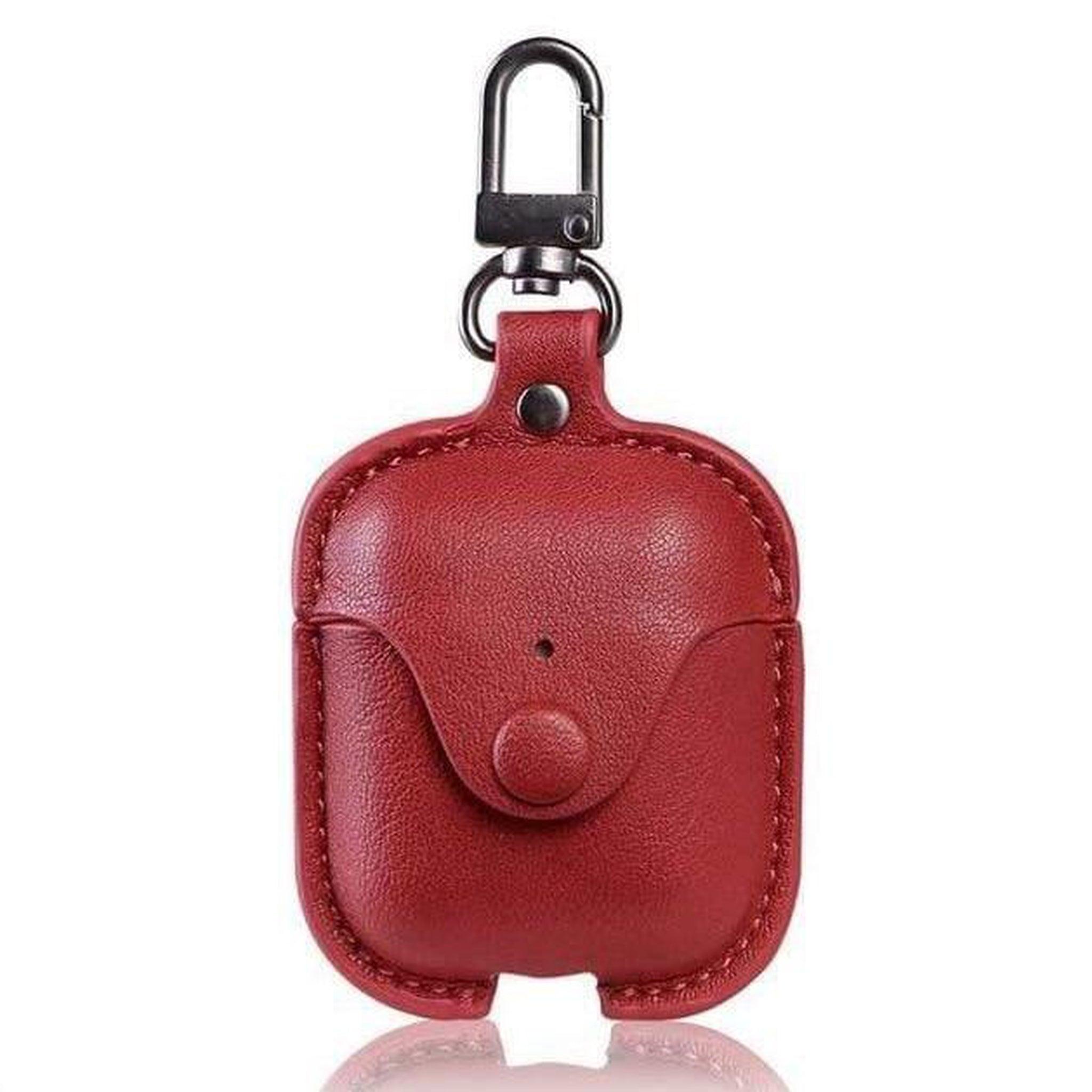 Luxury Leather Case with Built-in Keychain Compatible with Apple AirPods 1/2 Generation - FR Fashion Co.